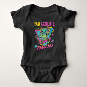 Body Para Bebé Estilo vintage de los 90 Axolotl Skateboard Rad ne