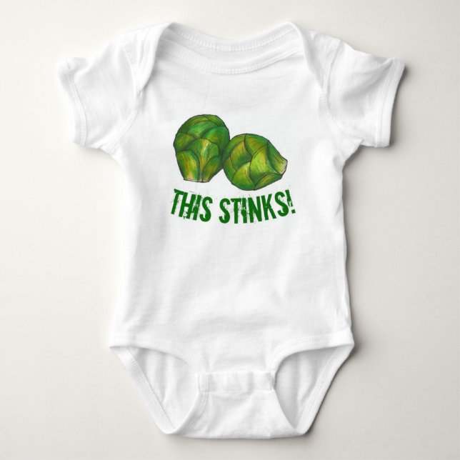 Body Para Bebé ¡Esto Apesta! Stinky Green Brussels Sprouts Veggie (Anverso)