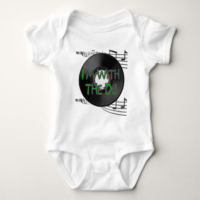 Body Para Bebé Estoy con DJ (Anverso)