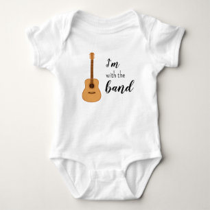 Body Para Bebé Estoy con la Banda Bodysuit de Guitarra Acústica p
