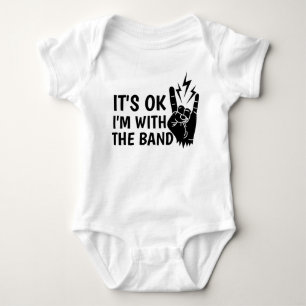 Body Para Bebé Estoy Con La Banda Música Rock Adorable Hipster
