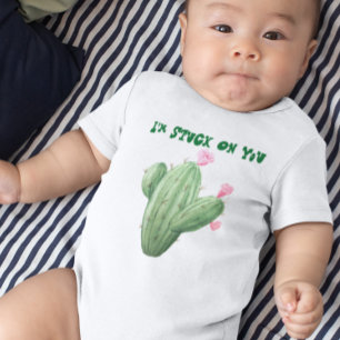 Body Para Bebé Estoy pegado a ti Cactus Baby Jumper Acuarela