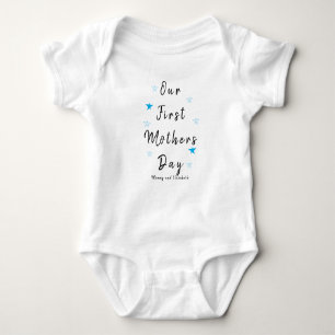 Body Para Bebé Estrella de Babysuit Blue personalizada   1.ᵉʳ Día