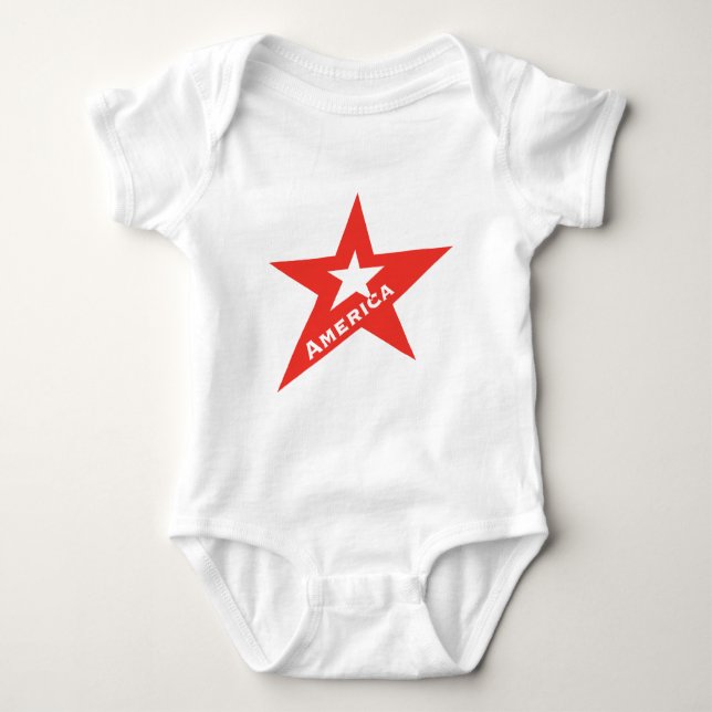 Body Para Bebé Estrella de EEUU (Anverso)