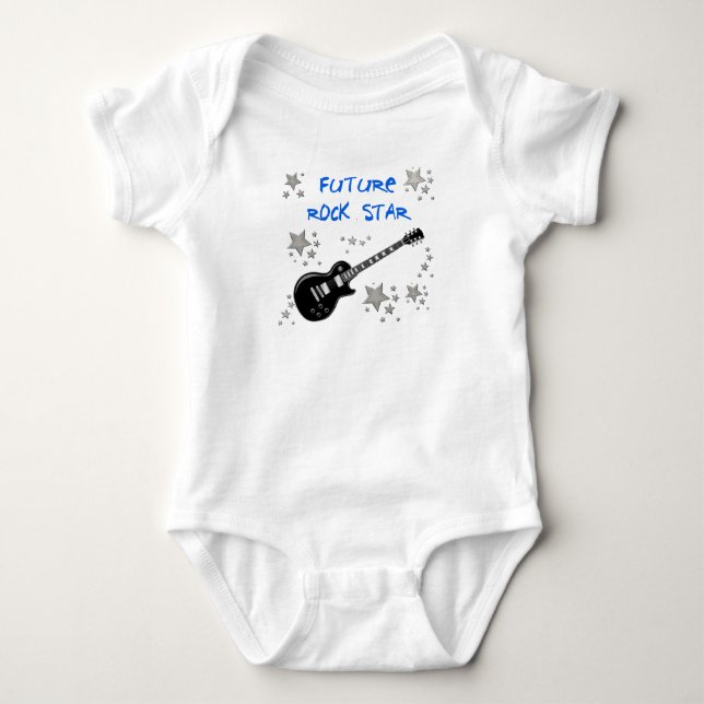Body Para Bebé Estrella de rock futura (Anverso)