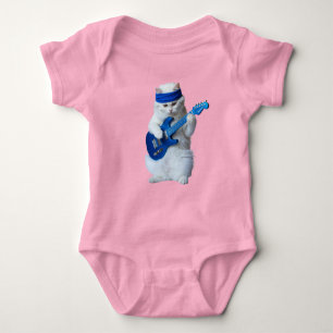 Body Para Bebé Estrella de Rock Persa Blanca Adorable 