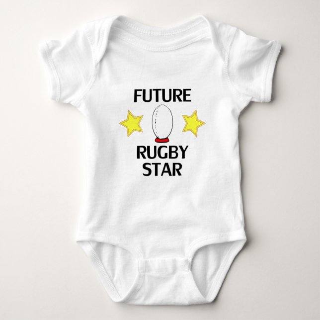 Body Para Bebé Estrella de Rugby Futura (Anverso)