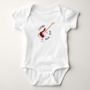 Body Para Bebé "Estrella del Futuro Rock" Red Baby One Piece