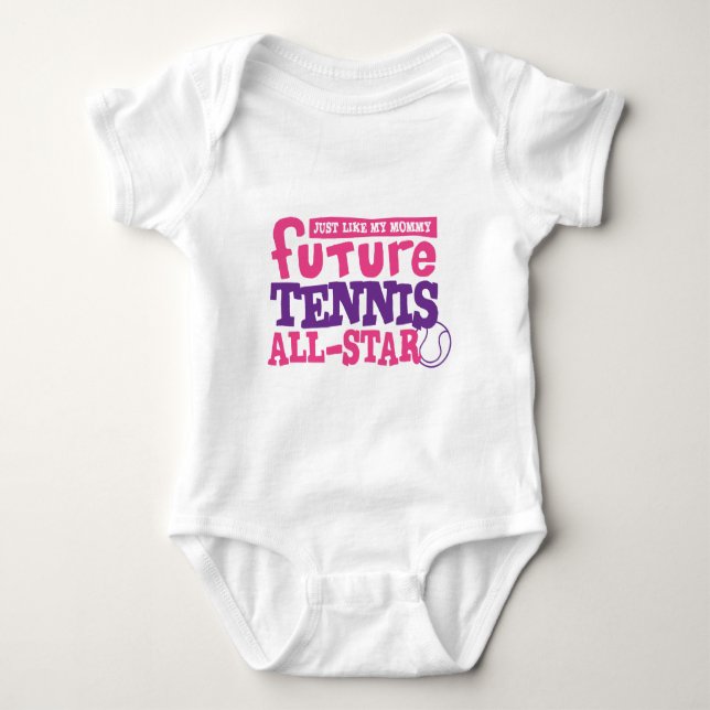 Body Para Bebé Estrella del tenis del futuro - Chica (Anverso)
