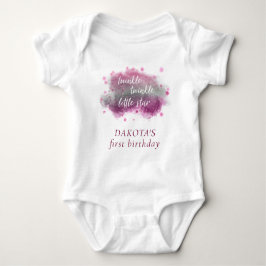Body Para Bebé Estrella pequeña Twinkle | Gris rosado rosado turb