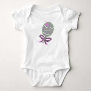 Body Para Bebé Estrella rosa bebé Rattle T-Shirt - Nombre PERSONA