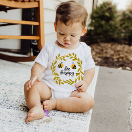 Body Para Bebé Estrellas Amarillas de Abeja Feliz Miel | Baby Bod