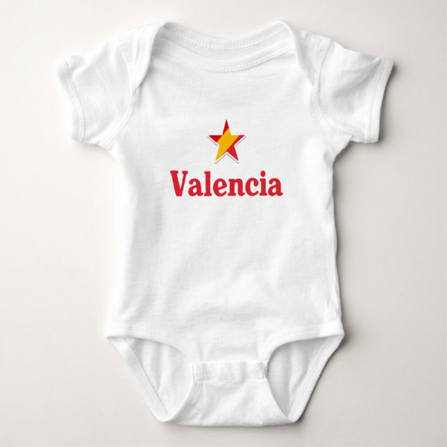 Body Para Bebé Estrellas de España – Valencia (Anverso)