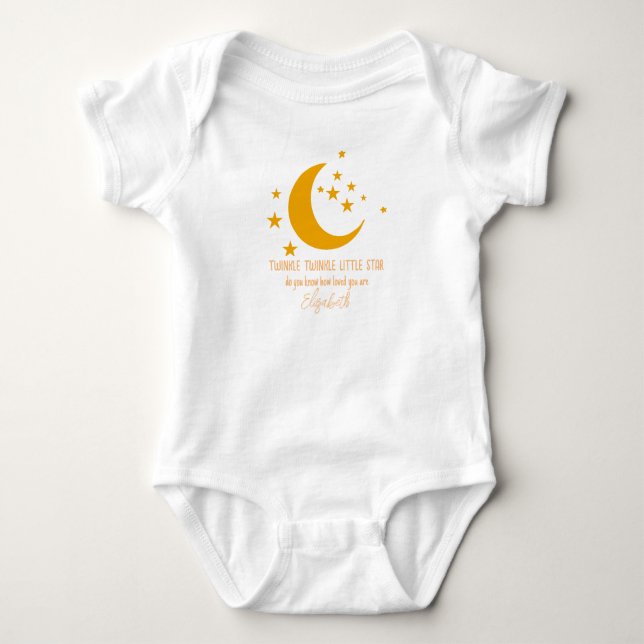 Body Para Bebé Estrellas de la luna bebé Bodysuit (Anverso)