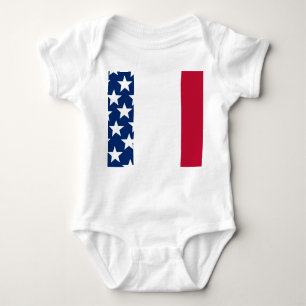 Body Para Bebé Estrellas y rayas rojas, blancas y azules 4 de jul