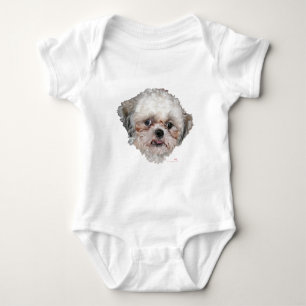 Body Para Bebé Estudio de cabeza de Shih Tzu rescatado pequeño