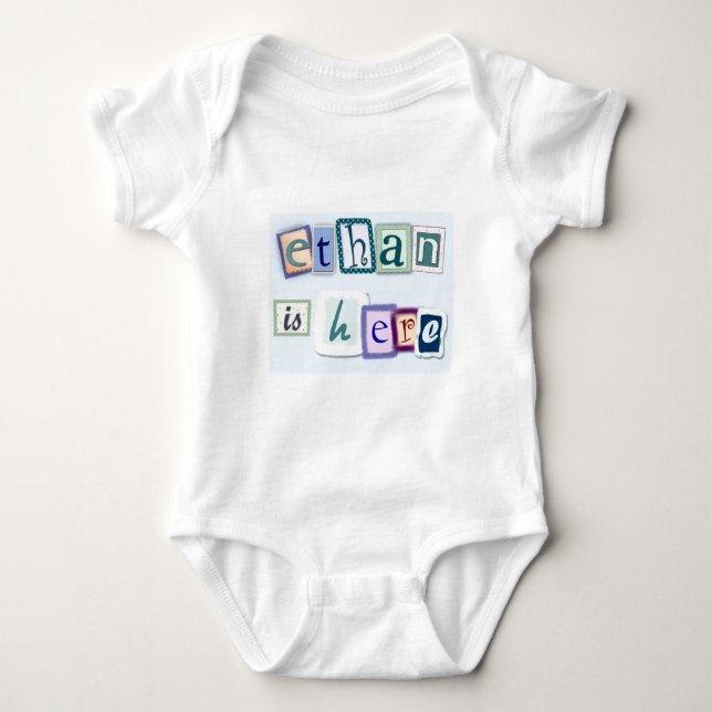 Body Para Bebé Ethan está aquí (Anverso)