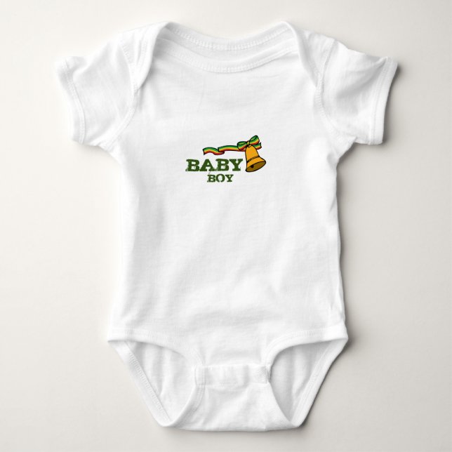 Body Para Bebé Etiopía: Bandera rastafari Baby Bodysuit (Anverso)