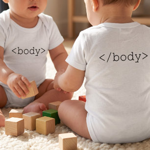 Body Para Bebé Etiqueta de cuerpo HTML - Bebé divertido de desarr