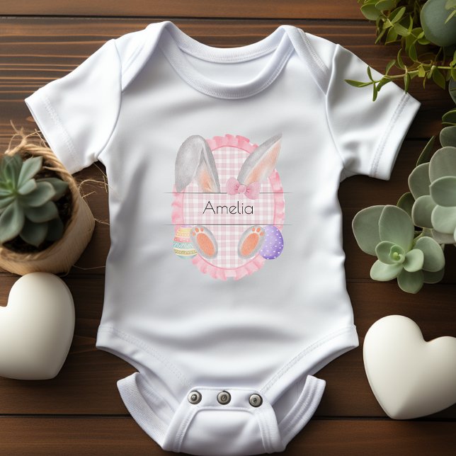 Body Para Bebé Etiqueta de nombre personalizado Bebé de Pascua (Subido por el creador)