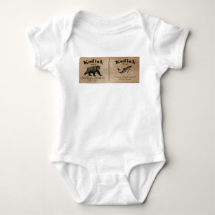 Body Para Bebé Etiqueta Vintage Kodiak Salmon