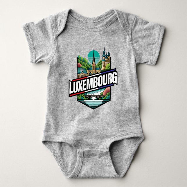 Body Para Bebé Europa de Luxemburgo (Anverso)