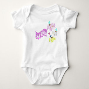 Body Para Bebé Evelyn, Nombre Con Gatitos, Bodysuit De Bebé