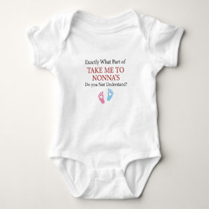 Body Para Bebé Exactamente qué parte de llevarme a Nonna's Do Not
