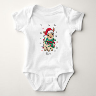 Body Para Bebé Fa La Llama Baby - Navidades divertidos Llama