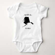 Fabricado en Alaska AK Baby Bodysuit