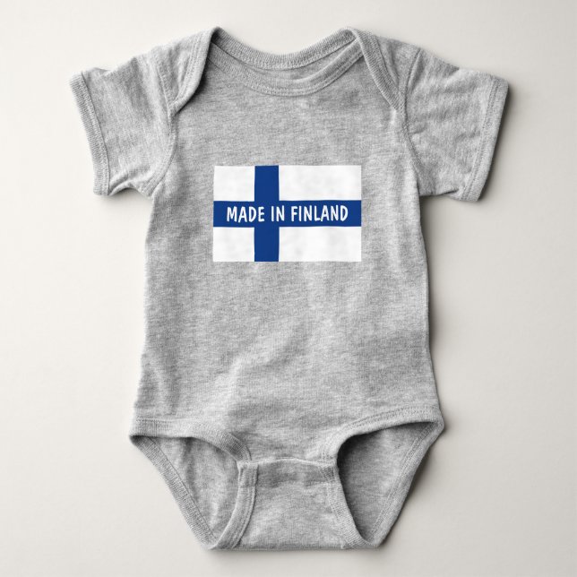 Body Para Bebé Fabricado en Finlandia con ropa de bebé para recié (Anverso)