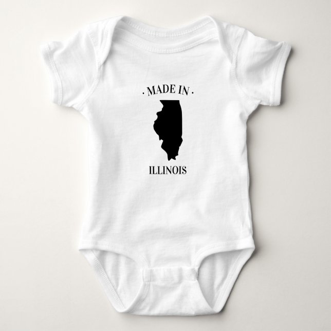 Body Para Bebé Fabricado en Illinois IL Baby Bodysuit (Anverso)