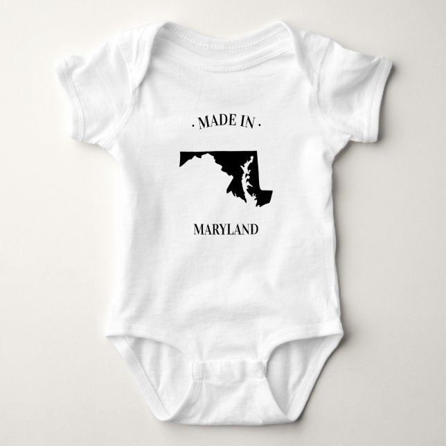 Body Para Bebé Fabricado en Maryland MD Baby Bodysuit (Anverso)