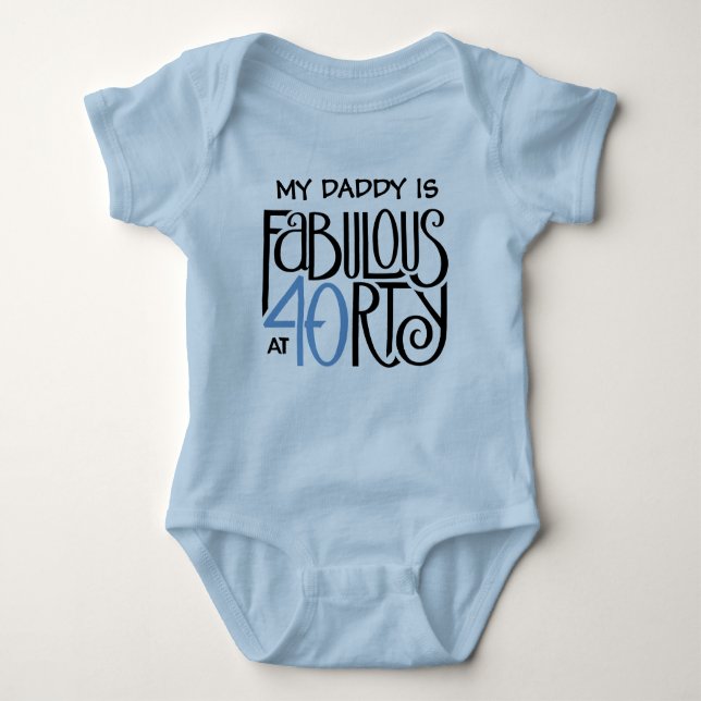 Body Para Bebé Fabulosa camiseta azul negro Baby (Anverso)