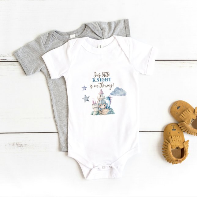 Body Para Bebé Fairytale Dreamy Dragon Blue Knight Baby Shower (Subido por el creador)