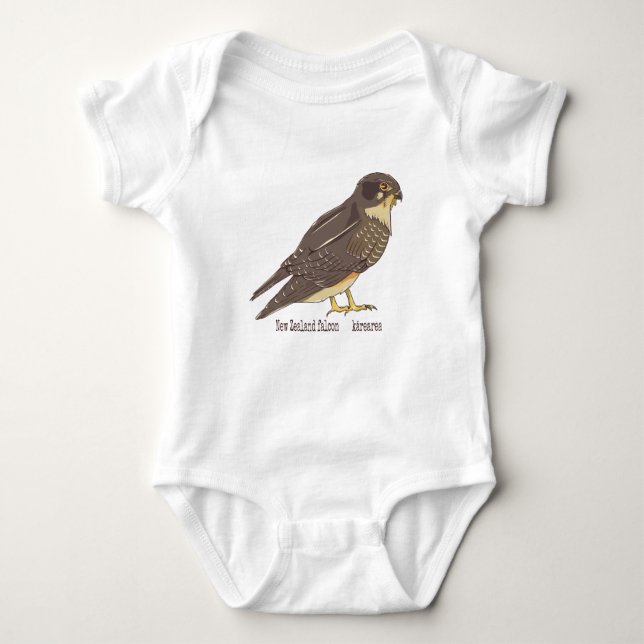 Body Para Bebé Falcon Karearea de Nueva Zelandia (Anverso)