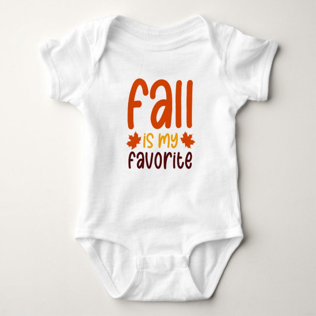 Body Para Bebé Fall Is My Favorite - Cozy Autumn Quote Design (Anverso)