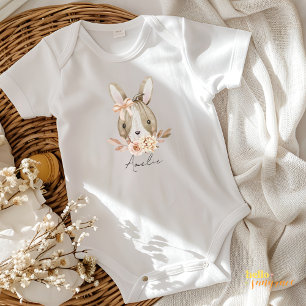Body Para Bebé Fall Pumpkin Rabbit Floral Baby Bodysuit