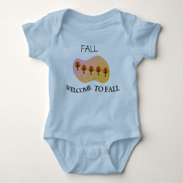 Body Para Bebé Fall Welcome To Fall Baby Light Blue Bodysuit