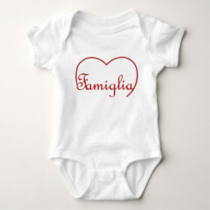 Body Para Bebé Famiglia Italiana Corazón familiar Rojo