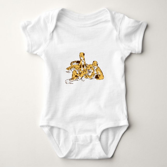 Body Para Bebé Familia Cheetah (Anverso)