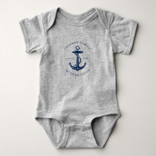 Body Para Bebé Familia de Ancla de Barco Náutico