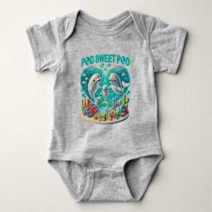 Body Para Bebé Familia de ballenas "Pod Sweet Pod"