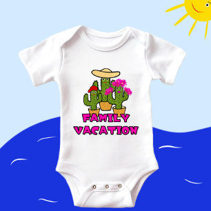 Body Para Bebé Familia de cactus verdes