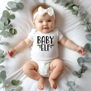 Body Para Bebé Familia de Elfo Bebé Navidad