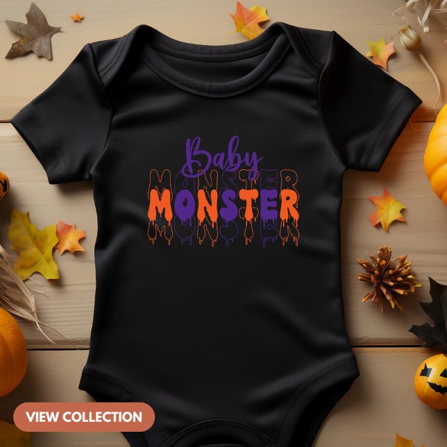 Body Para Bebé Familia de Monstruos para Halloween (Subido por el creador)