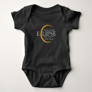 Body Para Bebé Familia Eclipse Solar Total de Texas Black & Gold 