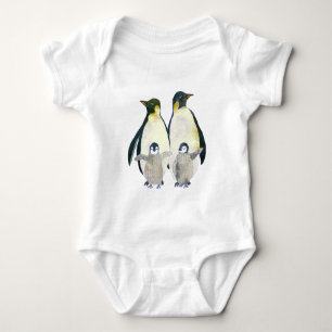 Body Para Bebé Familia feliz linda del pingüino