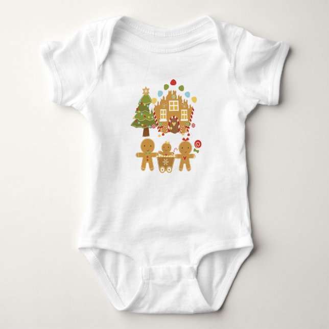 Body Para Bebé Familia Gingerbread - Tierra Gingerbread (Anverso)