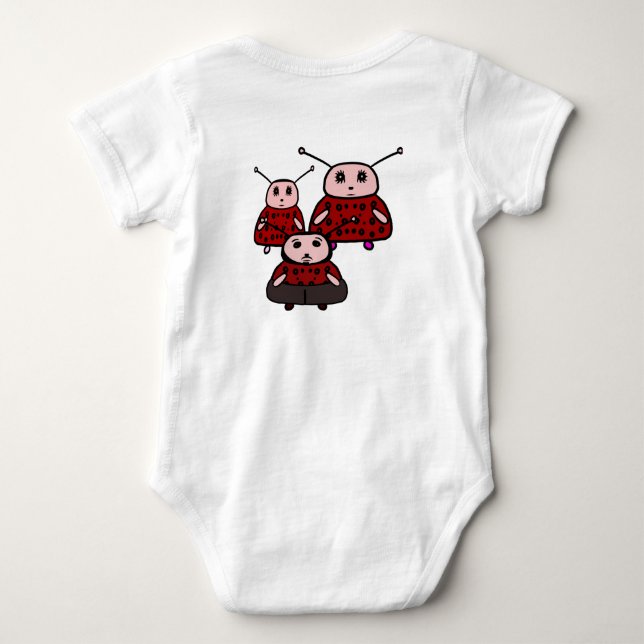 Body Para Bebé Familia Ladybird (Reverso)